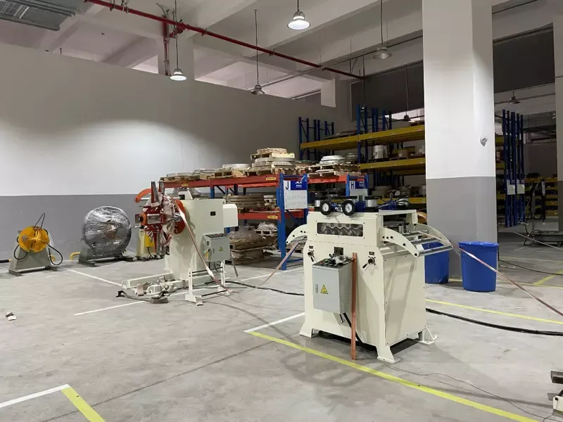 coil sheet decoiler straightener line